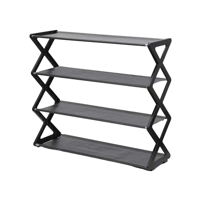 Household Simple MultiLayer Space-Saving X-Shaped Shoe Rack Dust-proof Storage shelf Multi-purpose For Student Dormitory Doorway