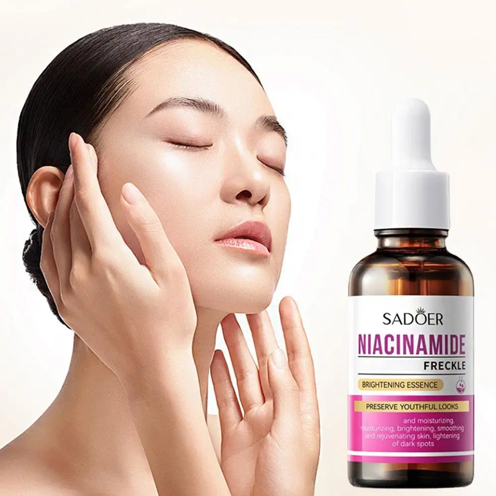 30ML Niacinamide Essenza Dissolvenza Linee sottili Siero viso Donne Melasma Viso Illumina la pelle Siero opaco Schiarire Idratare Cura F H1N1