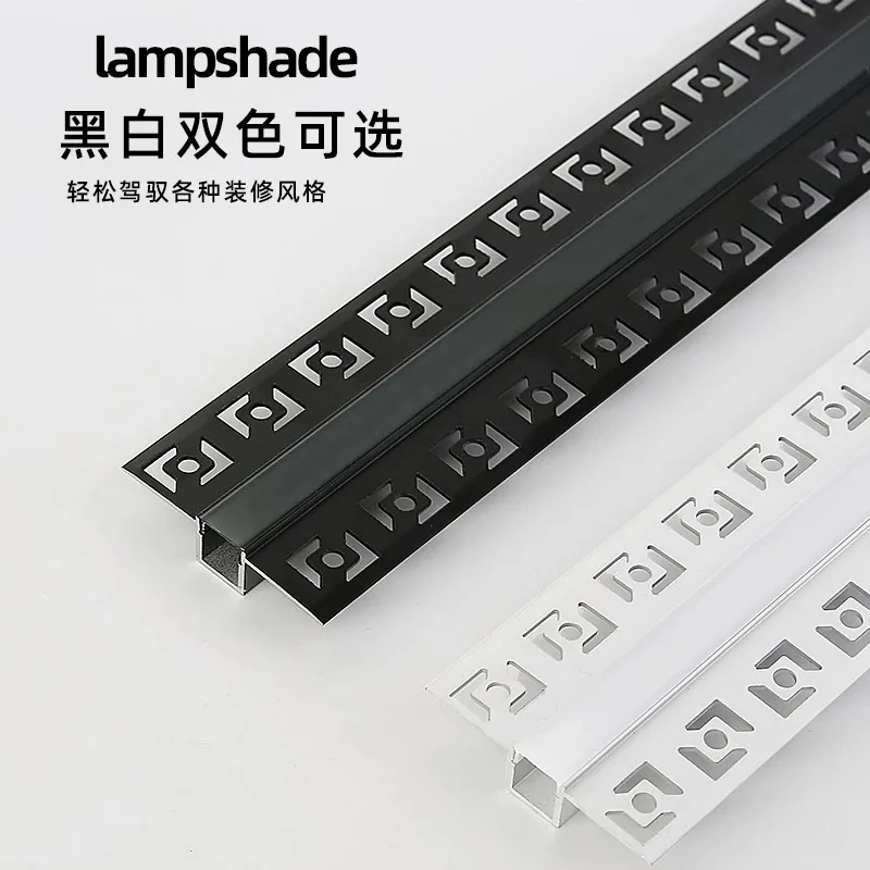 

Rimless Recessed Black/silver Led Aluminum Profiles Invisible Ceiling Drywall Channels Wall Decor Bar Linear Decor Strip Light