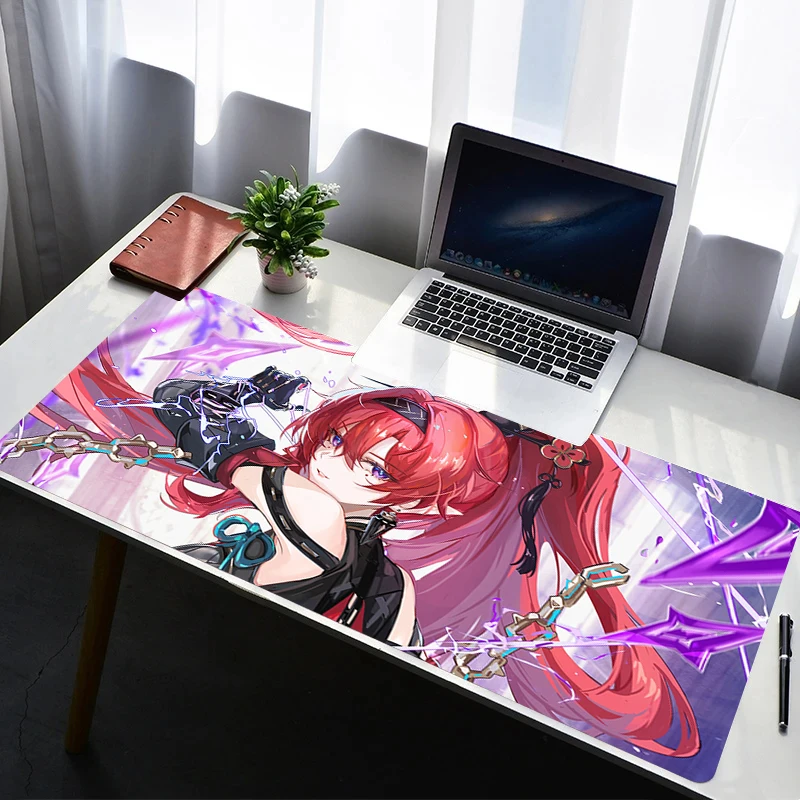 

Mouse Pad Laptop Non Slip Extended Desktop Mouse Mat PC Anime Keyboard Pad W-wuthering Waves Yinlin Gaming Accessories Mousepad