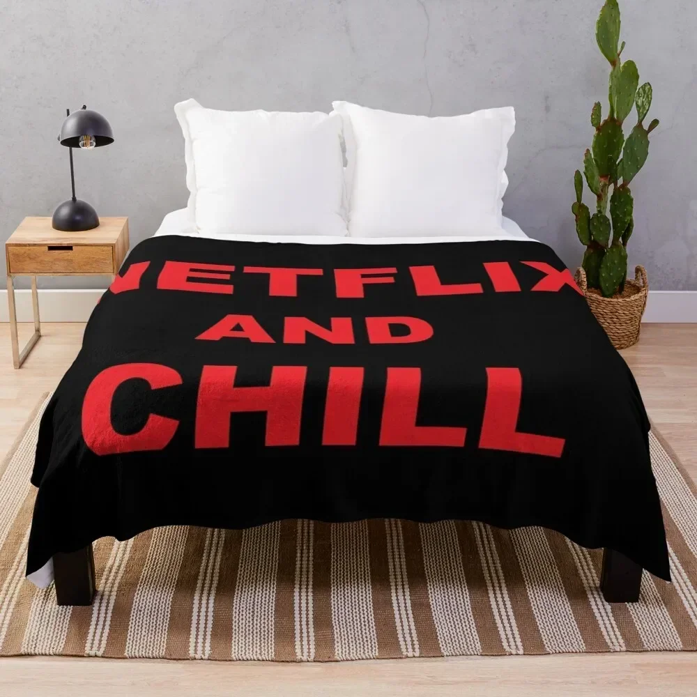 

NETFLIX AND CHILL Throw Blanket Stylish Warm Blanket for Living Room Bedroom