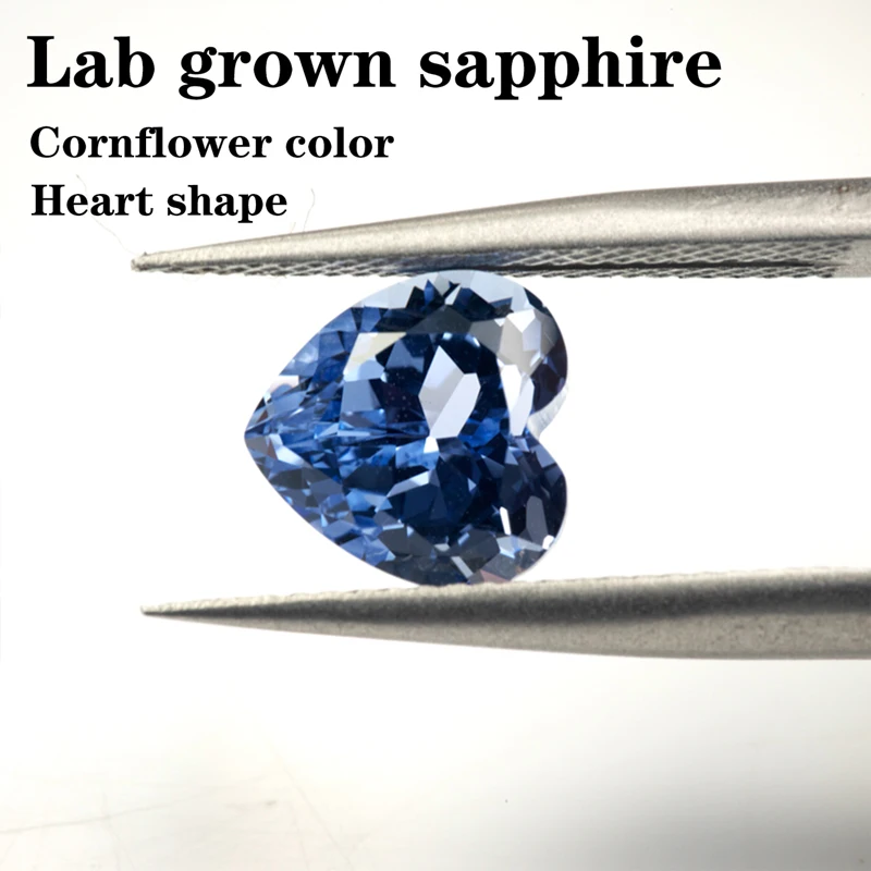 Laborgezüchteter Saphir, rechteckiger Kissen-Schliff, Kornblumenfarbe, DIY-Ring, Halskette, Ohrringe, Hauptmaterialien wählbar, Zertifikat – Detail 11