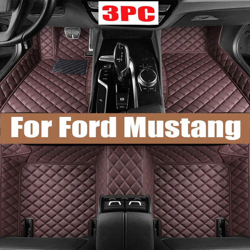 

Artificial Leather Custom Car Floor Mats for Ford Mustang 2015-2023 Interior Details Car Accessories