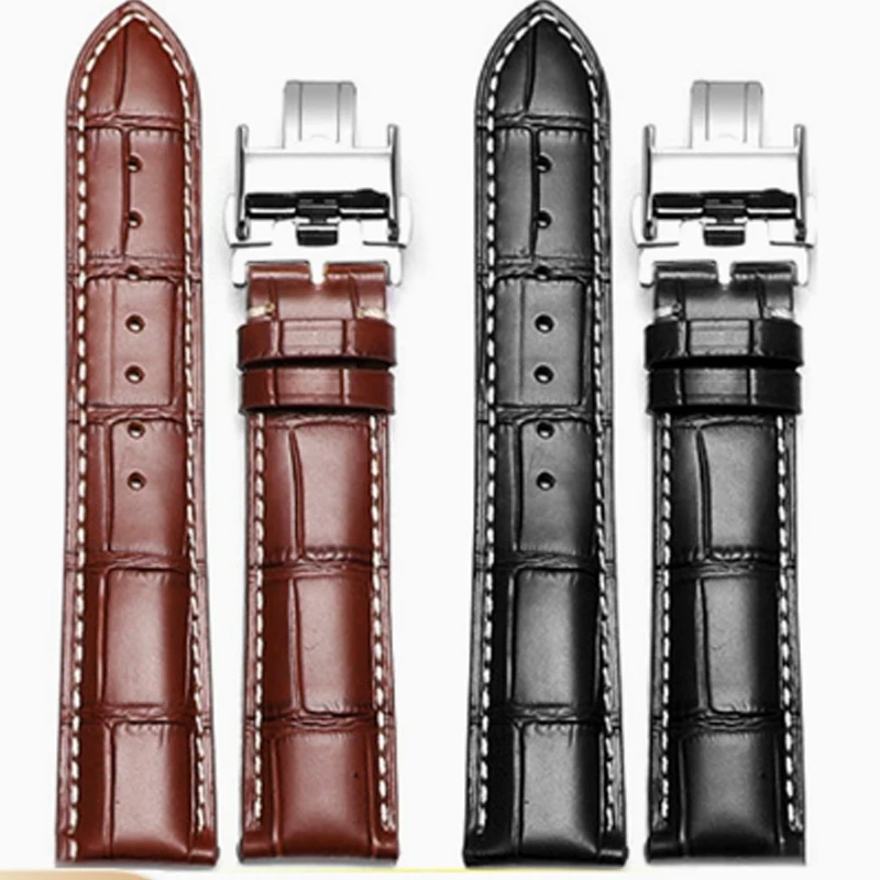 

19mm 20mm 21mm Genuine Leather Watchband Watch Strap For Longines L2 L3 L4 Masters COLLECTION Watch Belt Bracelet Cowhide Strap
