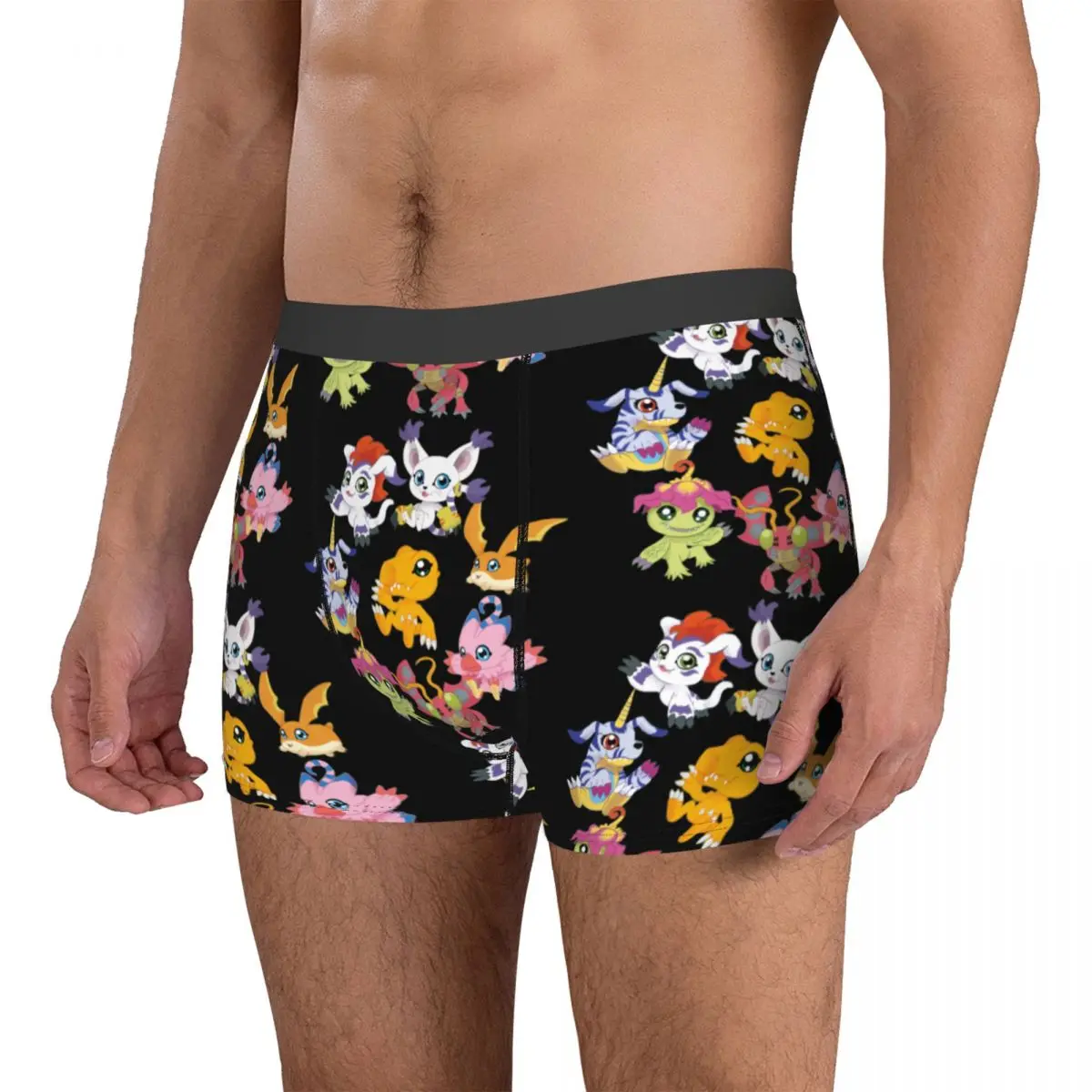 Underclothes Digimon Adventure 5 Exotic Men's Boxer Briefs Creative Humor Graphic Spring Wearable