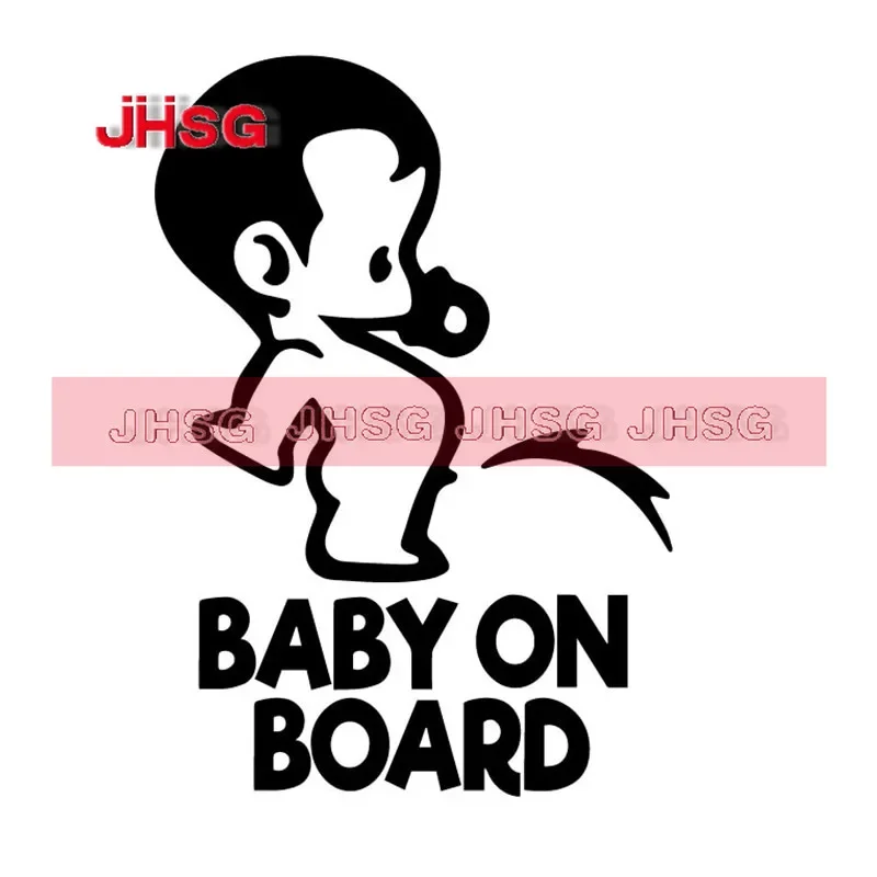 Funny Cartoon Baby on Board Popular Car Sticker PVC New Design Fashion Cool Style Waterproof Auto Accessories Decal Decor