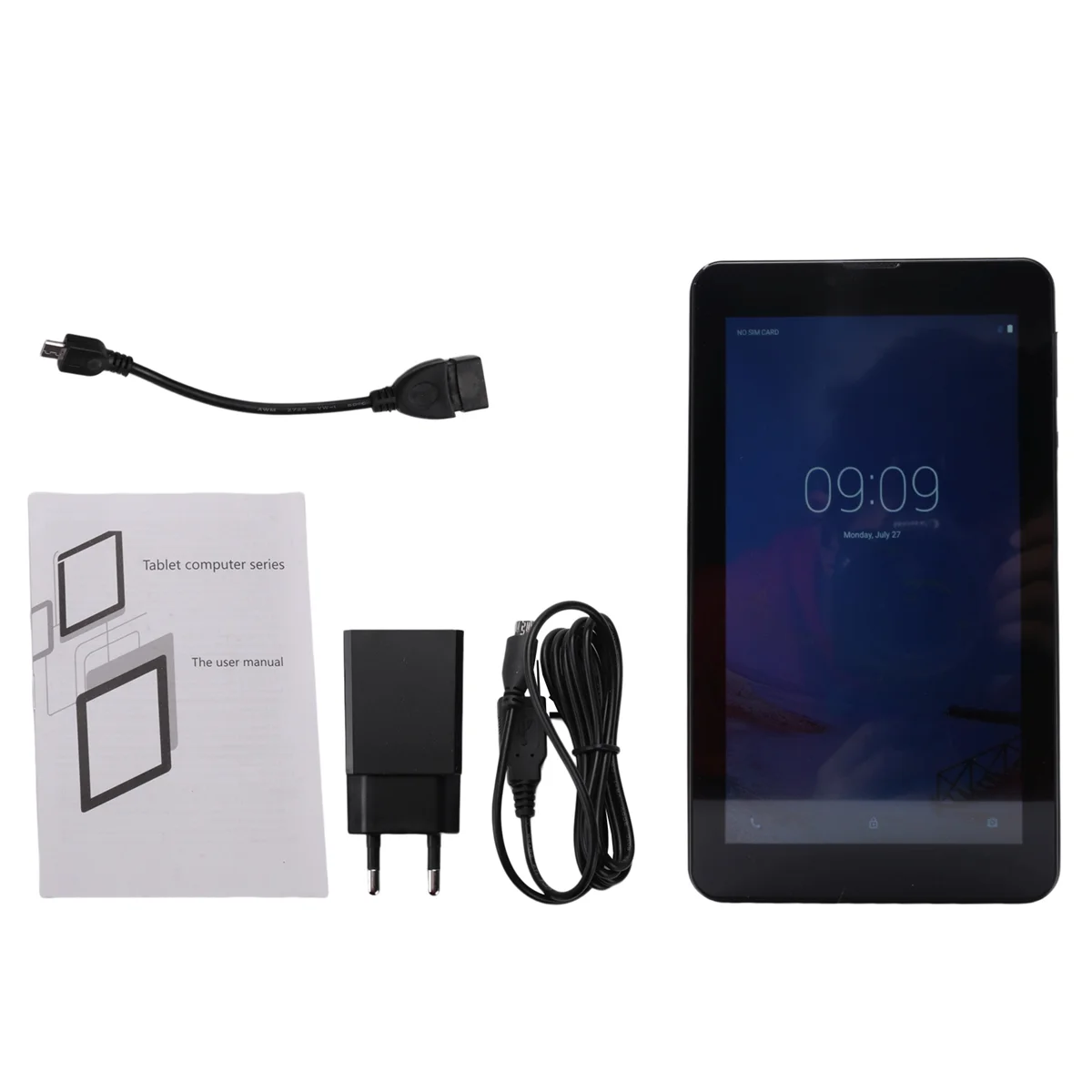 7.1 Inch Tablet PC 1280X800 2GB+16GB Android Smart Tablet PC Android 10.0 Dual SIM Card Phone Tablet PC Black EU