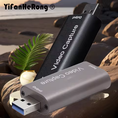 HDMI-Compatible Mini Video Capture Card USB 2.0 3.0 Video Grabber Record Box for PS4 Game DVD Camcorder HD Camera Live Streaming
