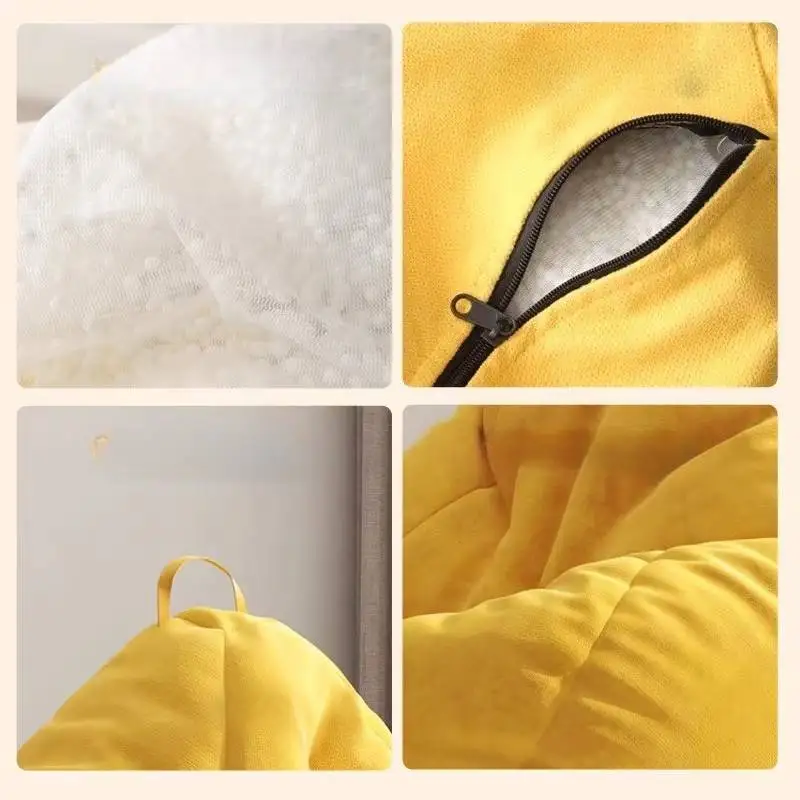 الأصفر مصمم كسول أريكة بنمط حقيبة الفول غرفة المعيشة اليابانية الفردية كسول أريكة بنمط حقيبة الفول الصالات Divano Soggiorno أثاث المنزل #5