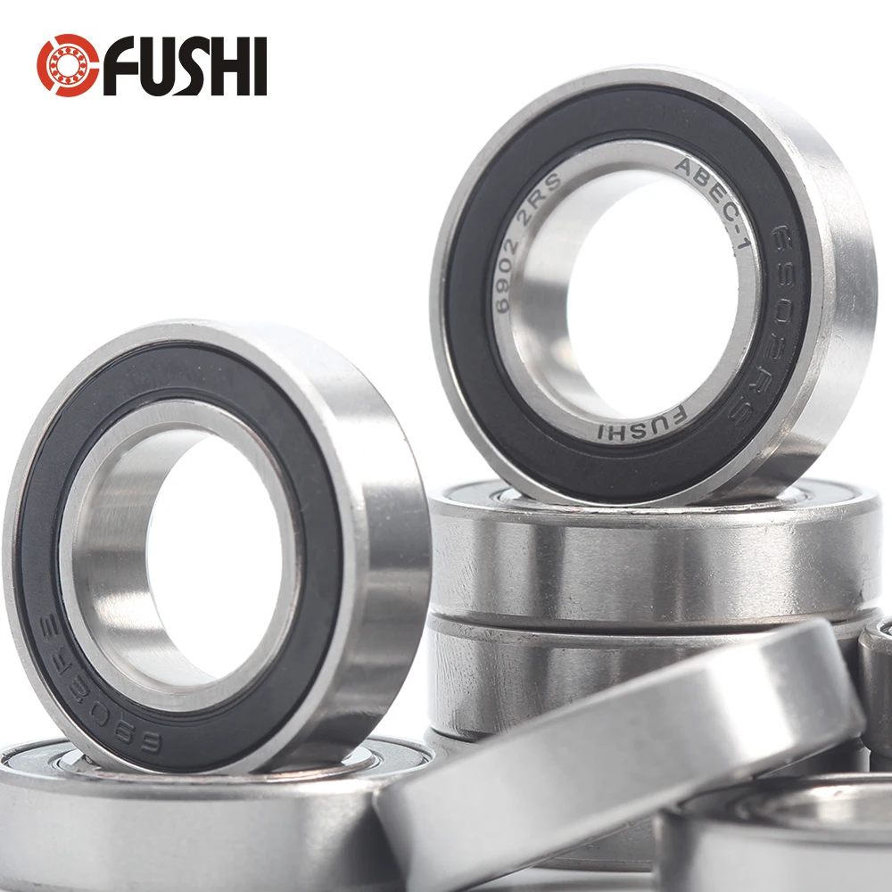 

6902-2RS Bearing ABEC-1 10Pcs 15x28x7 mm Metric Thin Section Ball Bearings 6902RS 61902 RS For 240/350/370 / EX 1750/EX 1550 Hub