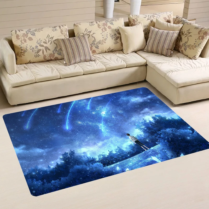 the Milky Way Aesthetic Room Decoration Starry Sky Floor Mat Kitchen Carpet Carpets Doormat Entrance Door Home Rugs Balcony Foot