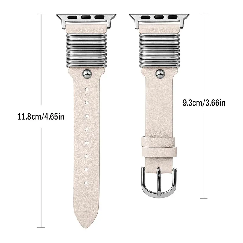 متوافق مع ساعة ابل 38/40/41/42/44/45/46/49 ملم، أشرطة حلقية معدنية. سلسلة iWatch 10, 9, 8, 7, 6, 5, 4, 3, 2, 1