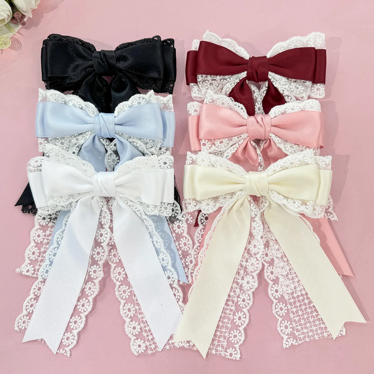 set-di-24-accessori-per-capelli-principessa-stile-francese-con-fiocchi-in-pizzo-ricamato-e-nappine-lunghe-fermagli-per-capelli-per-donne-e-ragazze