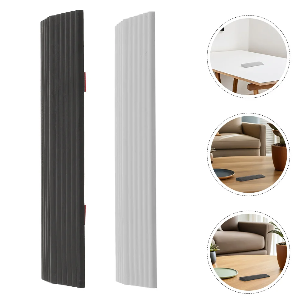 

2Pcs Indoor Robot Ramp Mat Seamless Obstacle Crossing Durable Rubber Design for and Door Thresholds