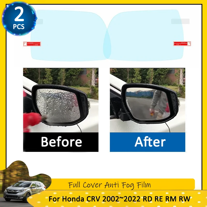 For Honda CRV 2002~2022 RD RE RM RW Full Cover Anti Fog Film Rearview Mirror Accessories CR-V 2012 2013 2014 2015 2016 2017 2018