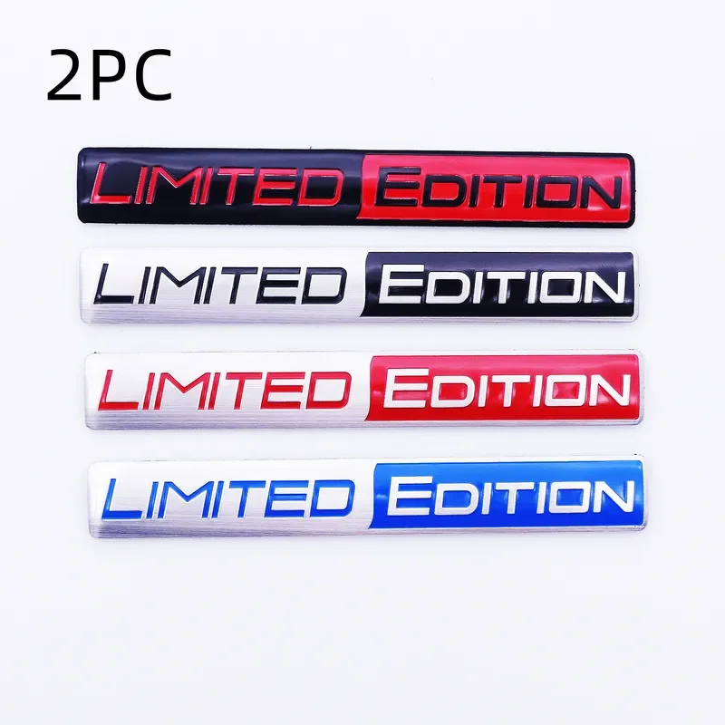 

2pc Aluminum Limited Edition Car Body Sticker Badge for Motorcycle Outline and Full Car Body Decoration Stickers