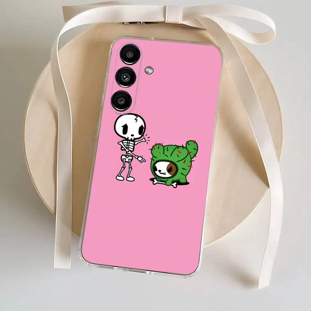 Capa de telefone japonesa t-tokidokis para samsung s24,30,21,22,23,20 fe,lite, pius, ultra,5g, nota, 9,10 capa transparente