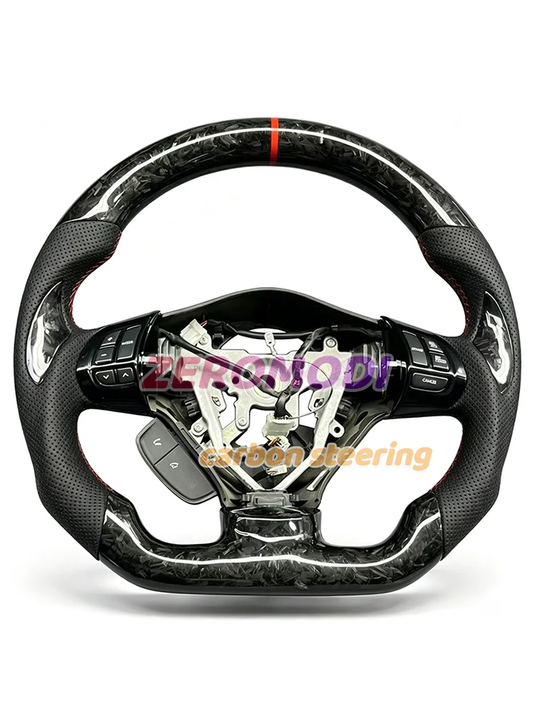 For Subaru Forester 2008-2012 SH Impreza WRX Legacy Custom Replacement D Shape Real Carbon Fiber Steering Wheel