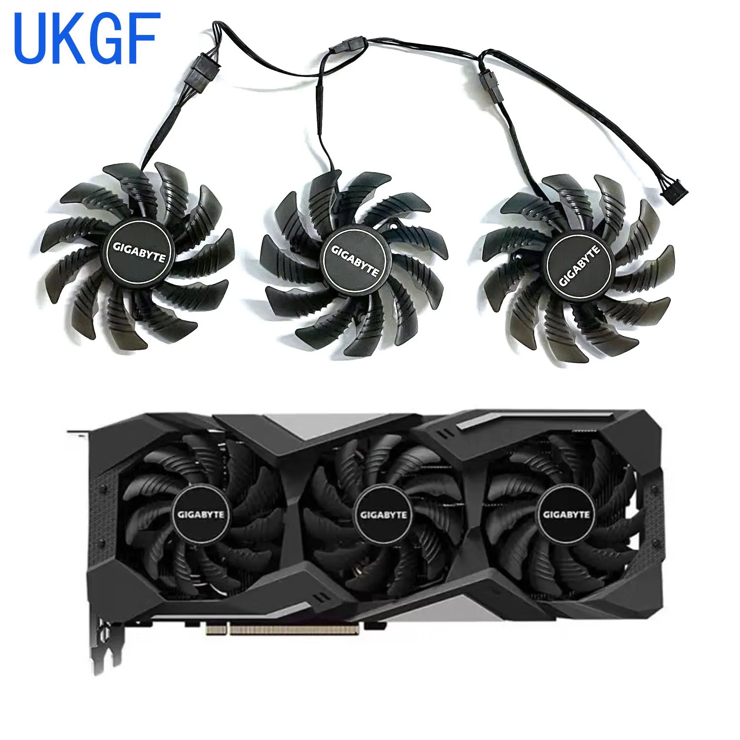 

New GPU Fan 4PIN 78MM PLD08010S12HH RX 5700 XT GPU Fan for Gigabyte RX 5500 5600 5700 XT Graphics Card Cooling