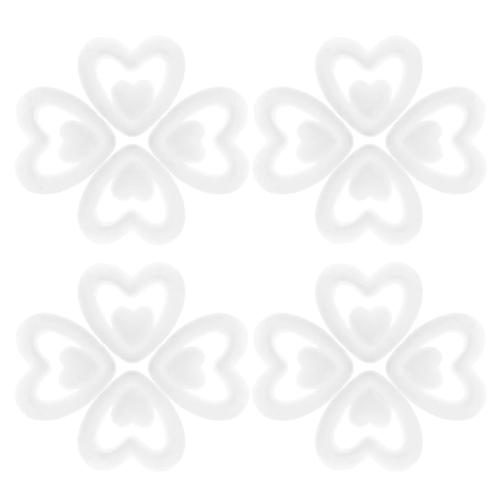 

20pcs White Foam Hearts 8cm Craft Supplies Wedding Decor DIY Projects Valentines Day Party Foams Heart Shape Model
