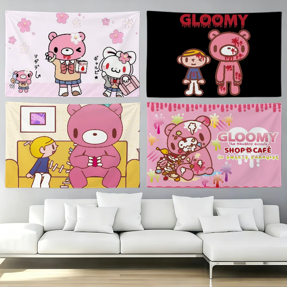 Cartoon G-gloomy bear flag Party Club Outdoor Interior Wall Decoration Banner Fans Gift Print Decor flag
