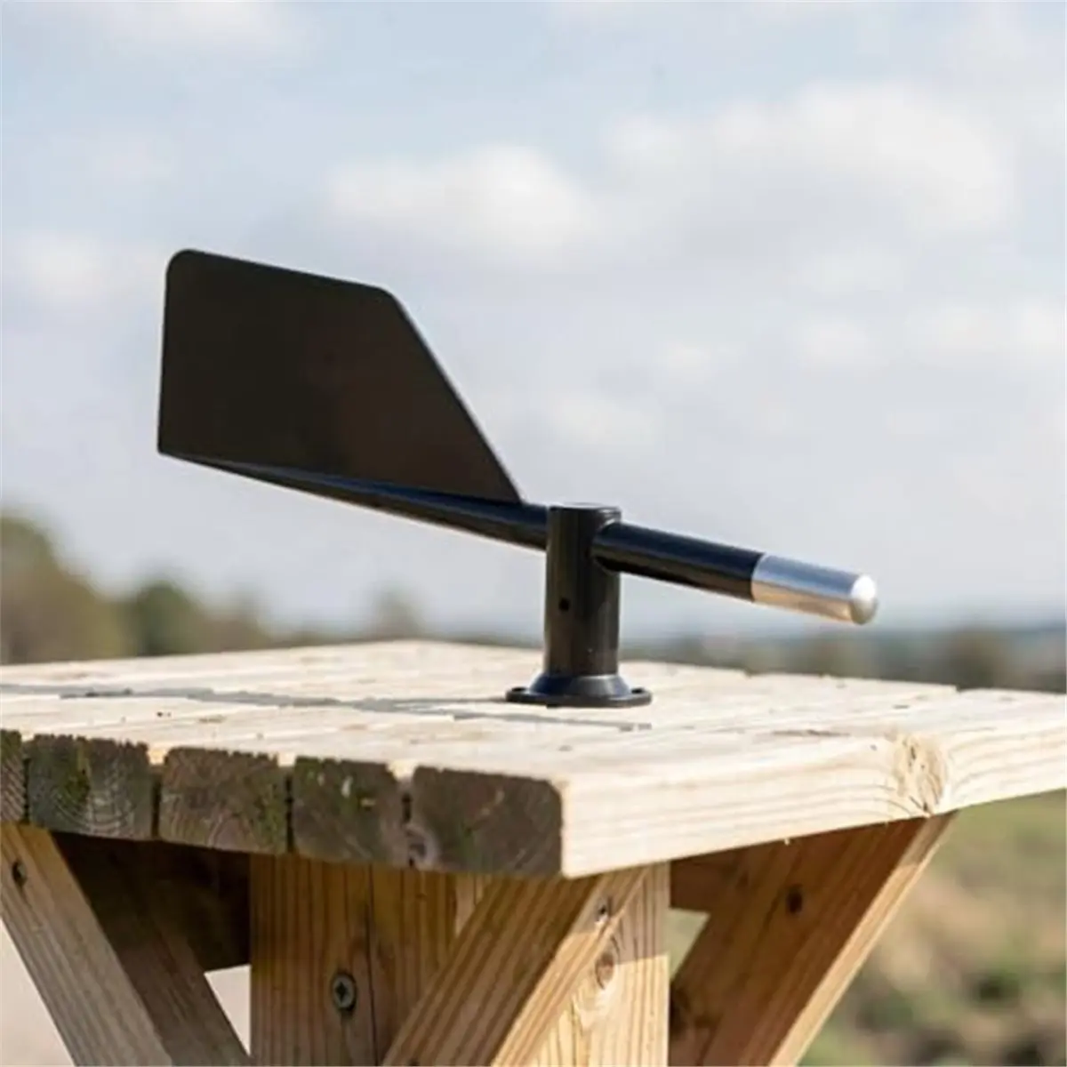 Weather Station Wind Direction Indicator Replacement Vane, ABS Black Finish Universal Fit for Strong Wind Conditions