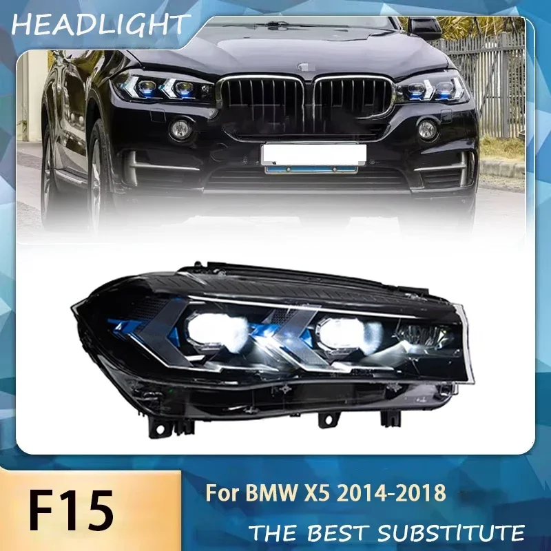 Car Headlights for BMW X5 F15 LED Headlight 2014-2018 Headlights F15 F85 DRL Turn Signal High Beam Arrow HeadlightProjector