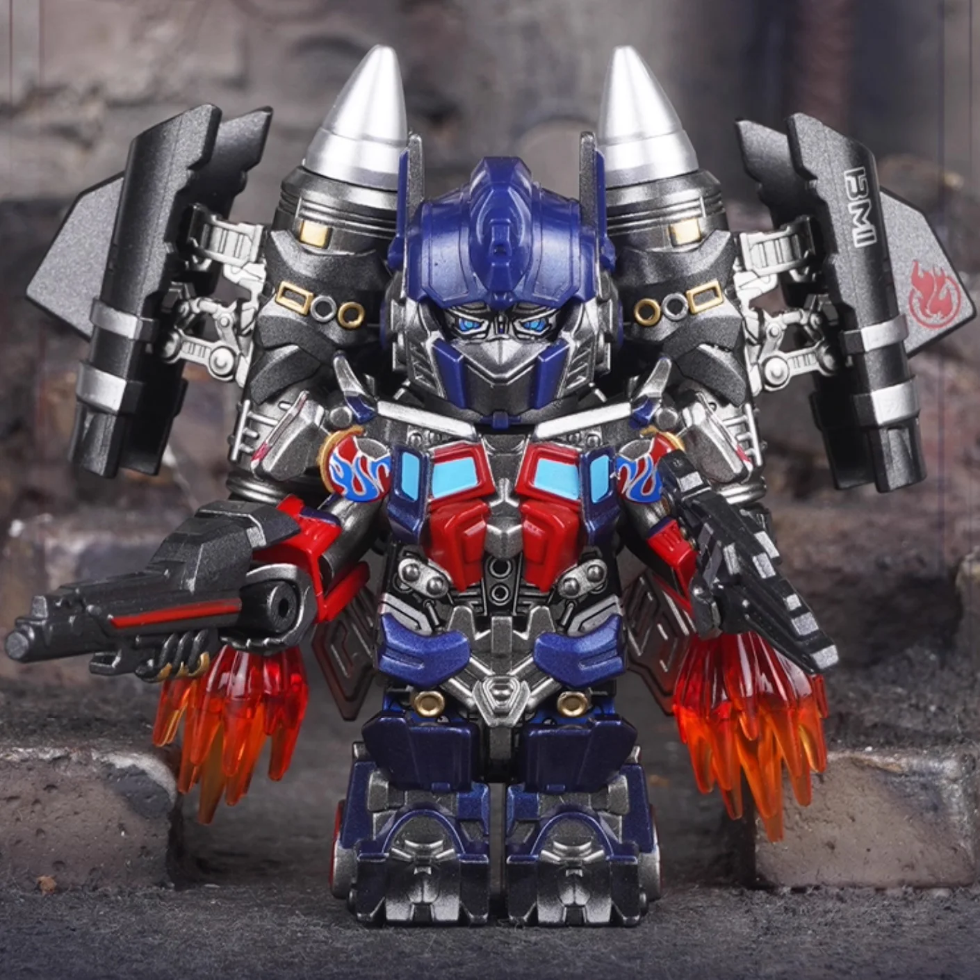 

BRICK MAN Car Warrior Convoy Building Blocks BRICKMAN Transform Robot Optimus Mini Action Figure Toys