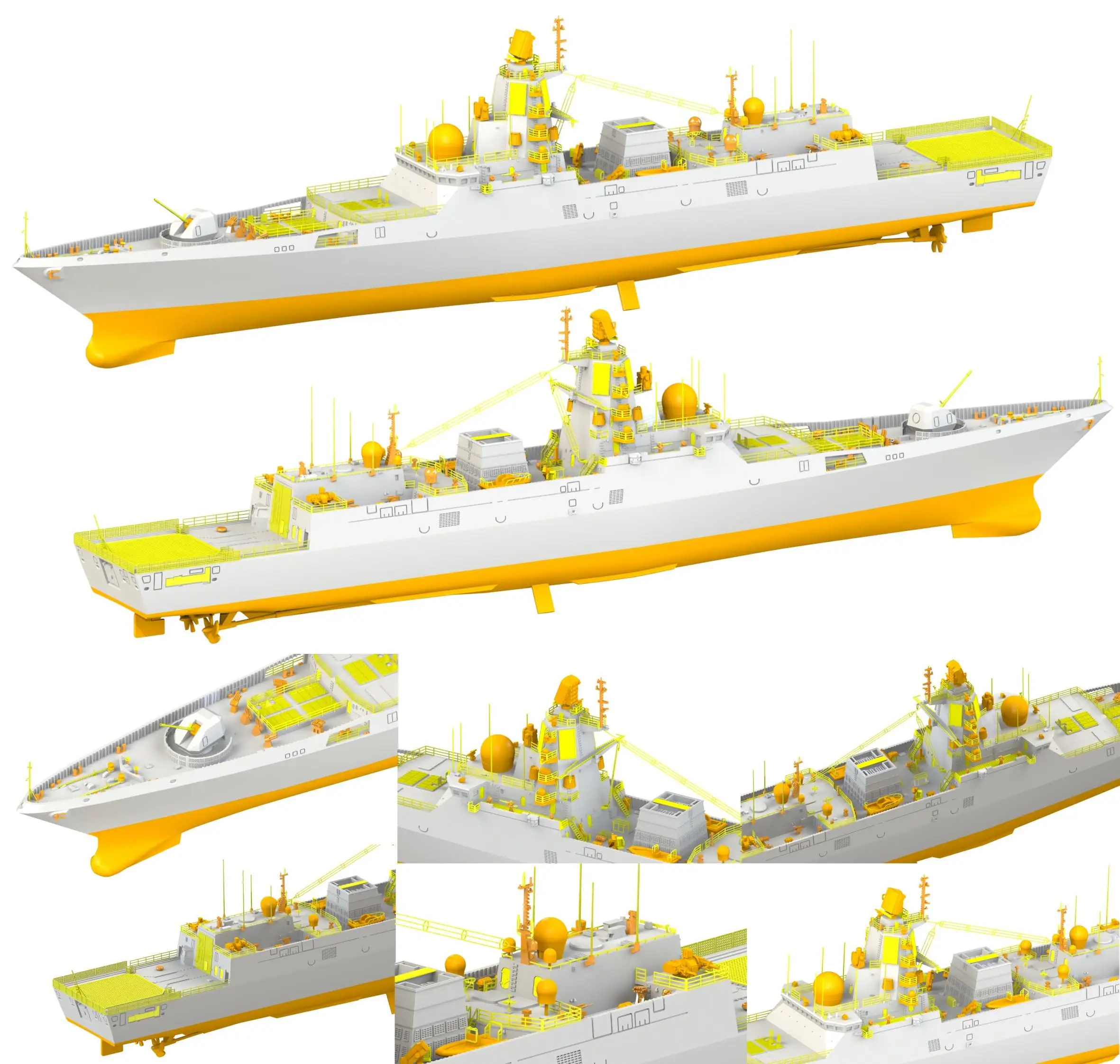 YG MODEL YM2001 1/700 Scale Russian Navy 22350 Frigate Model Kit