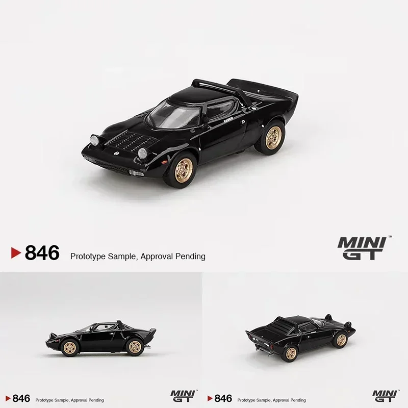 MINIGT In Stock 846 1:64 Lancia Stratos HF Stradale Nero  Diecast Diorama Model Collection Miniature Toys