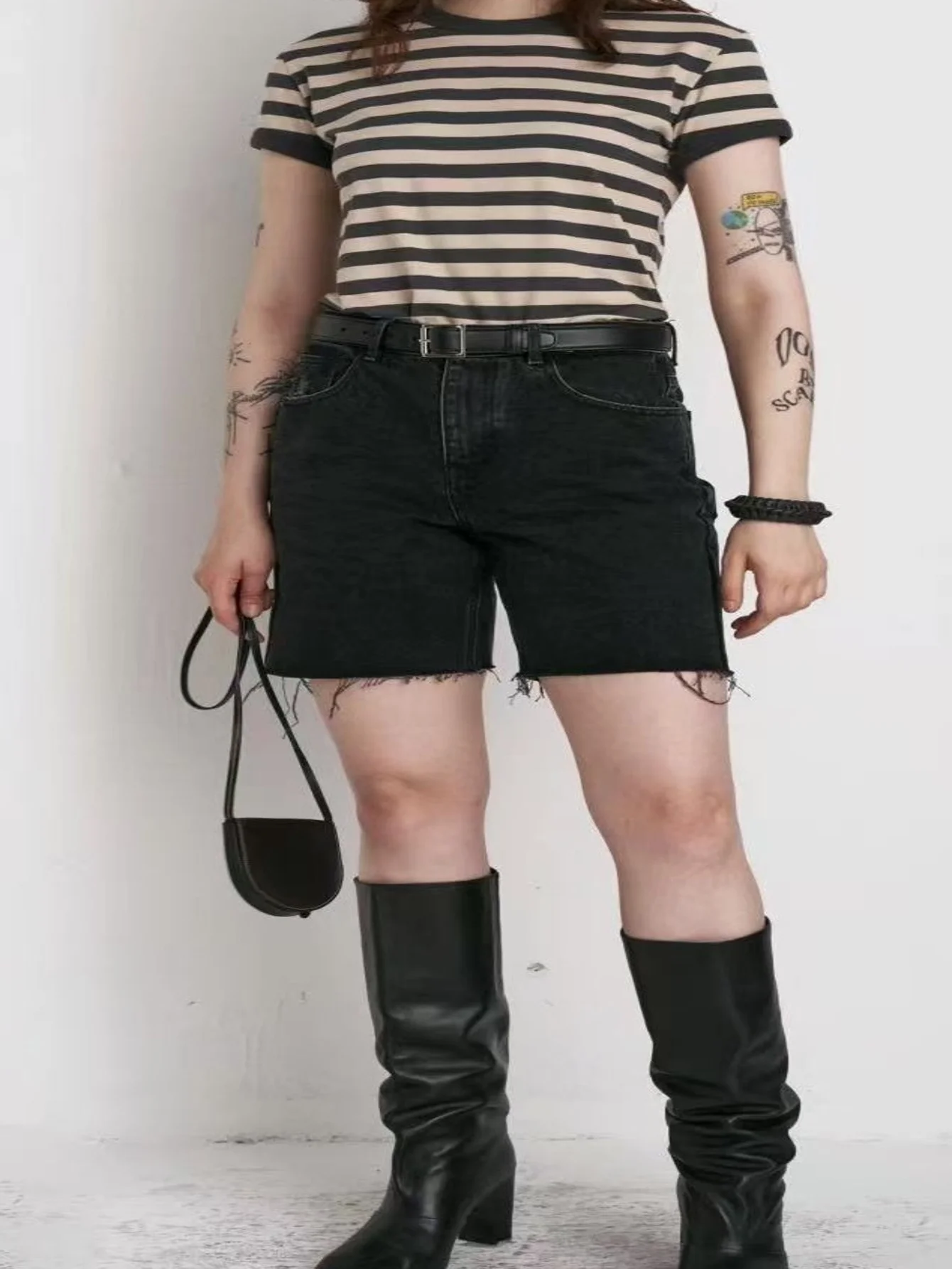 

Men's Skinny Fit Black Jorts Original Quality Jeans Pant Slim For Man Outfit