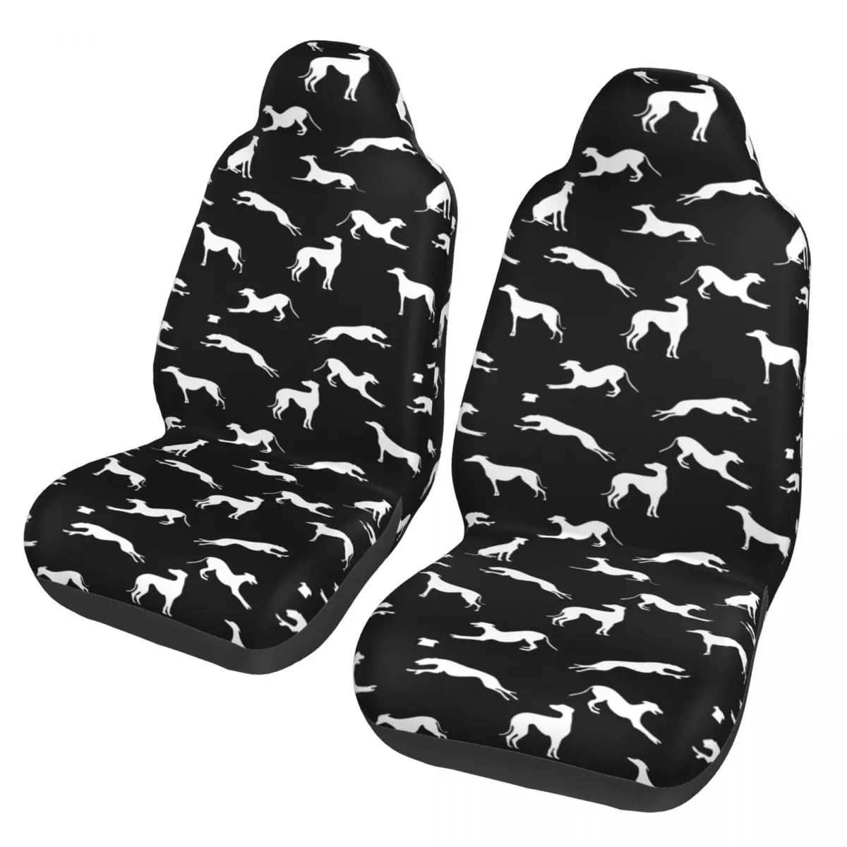 Greyt Greyhound Silhouettes Universal Car Seat Cover Auto Interior Women Whippet Dog Car Seat Covers Fiber Car Styling