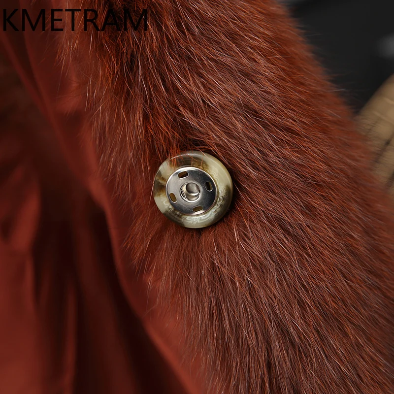 فرو الثعلب الطبيعي + فرو المنك سترة المرأة الفاخرة فروي بلا أكمام سترة الفراء الحقيقي امرأة ملابس الشتاء الجديدة في ملابس خارجية 2025 شوهبا