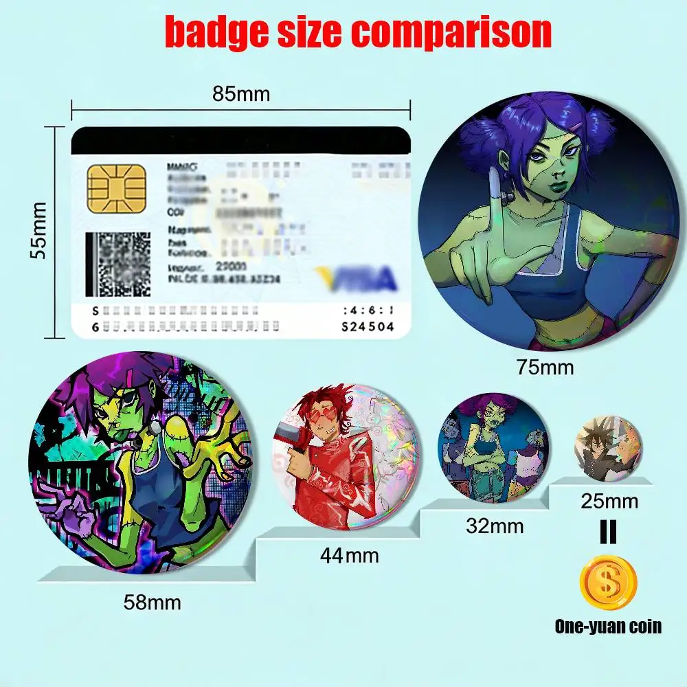 Powerful Rock MSI J-Jimmy Urine HD Print 58mm 44mm Round Lapel Pins Pretty Derby Round Display Brooches Brooch Badges