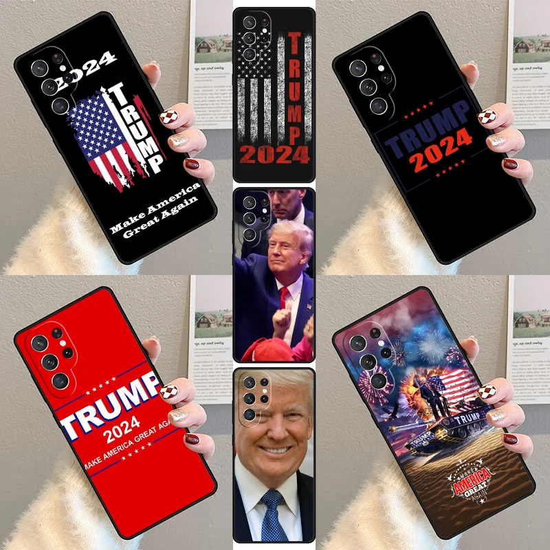 Trump 2024 Phone Case For Samsung Galaxy S23 S21 S20 FE S24 S22 Ultra Note20 S10 S9 S8 Plus Silicone Cover