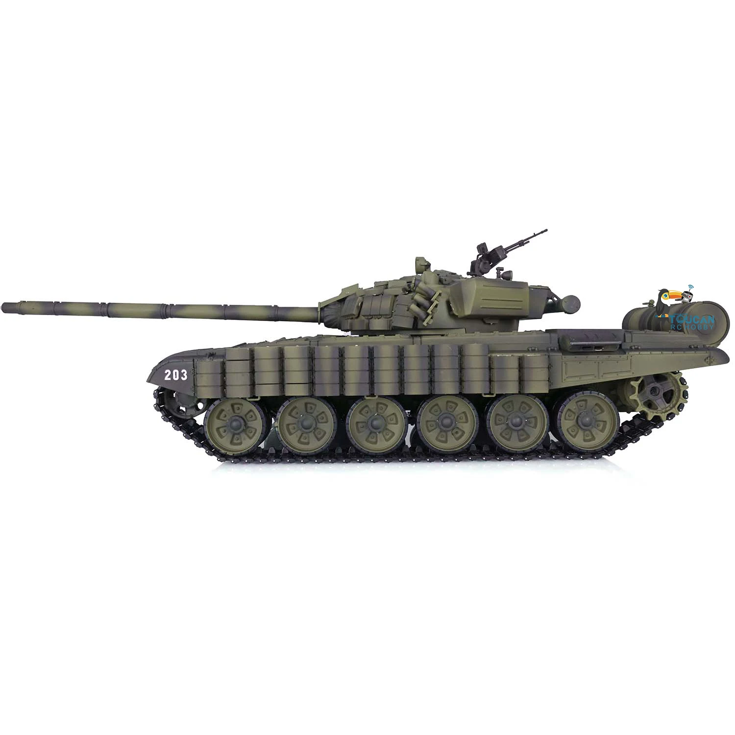 Heng Long ทหาร RC ถัง 1/16 7.0 พลาสติกรัสเซีย T72 3939 360 °   Turret Red Eyes Toucan Ready to Run ของเล่นสําหรับเด็กผู้ชาย TH20564-SMT8