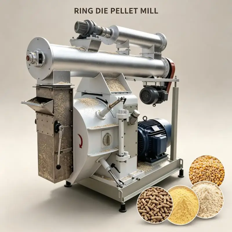 Commercial Ring Die Pellet Machine High Efficiency Biomass Pellet Mill Wood Sawdust Straw Feed Production