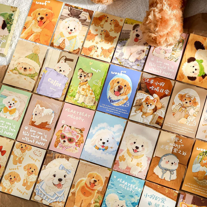 28 Teile/schachtel Nette Hund Katze Karte Nette Kreative Memo Pad Für Junk Journal Tagebuch Planer Nette Nachricht Karte Home Office Student verwenden – Detail 5
