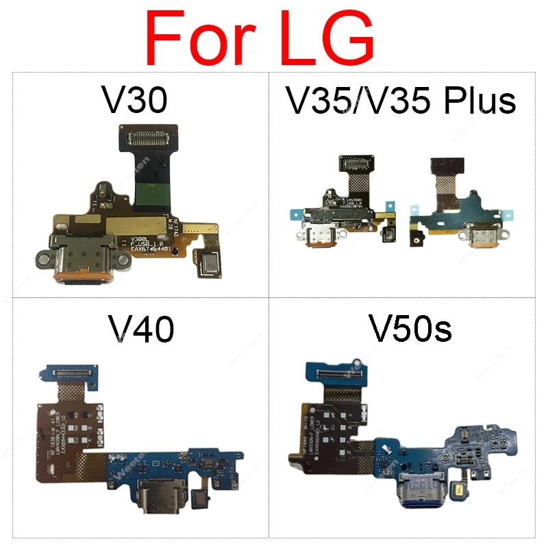 USB Charger Charging Port Dock Microphone Board Connector Flex Cable For LG V30 V35 V35 Plus V40 V50 V50s