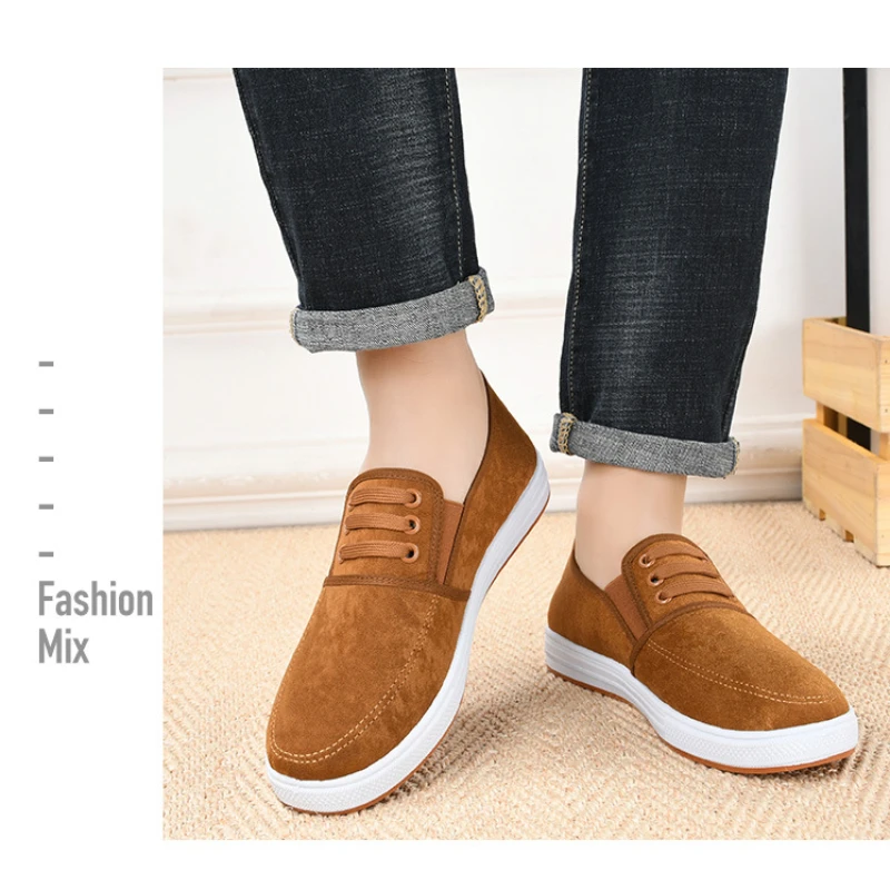 2024New Men's Canvas Board Shoes with Soft Sole and Soft Surface Soft and Comfortable Anti slip and Wear Resistant One Step Step