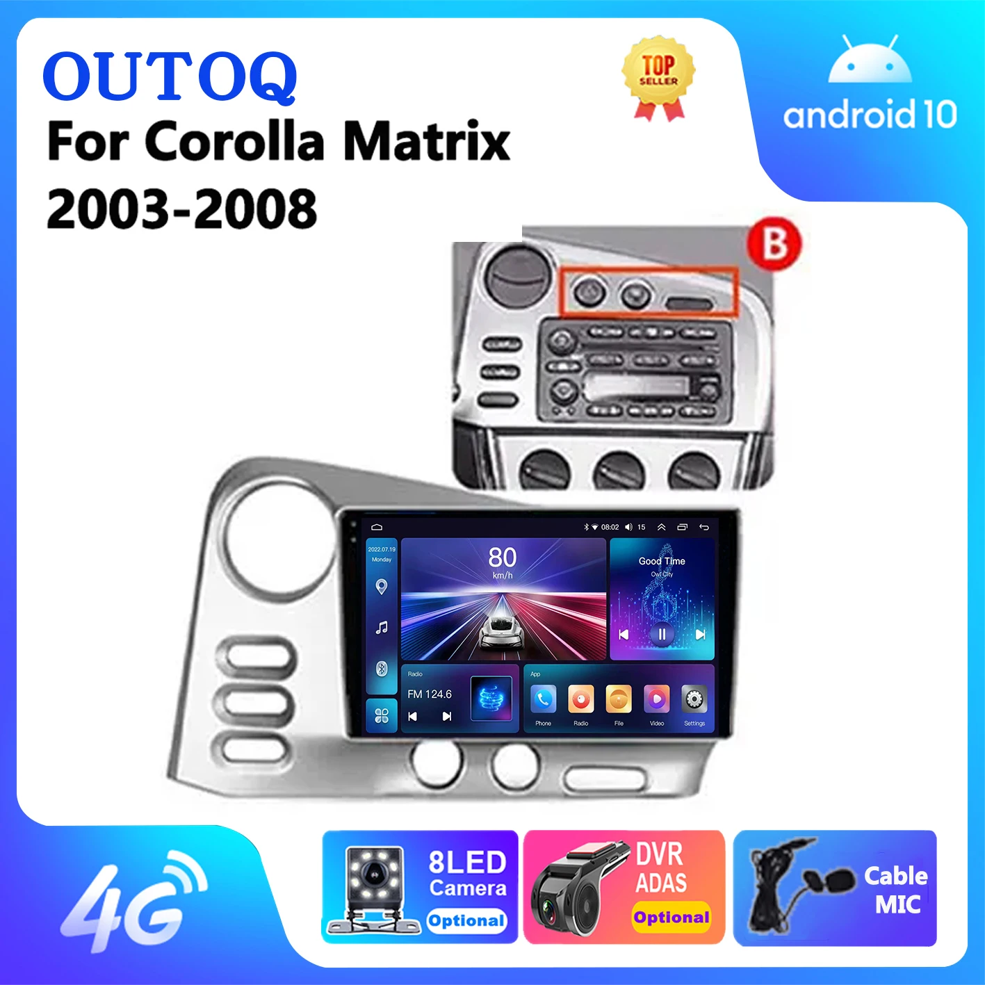 

Navigation For Toyota Corolla Matrix E140 2003-2008 Car Radio For PONTIAC Vibe 2003 2004 Android Radio Automotive Player Carplay