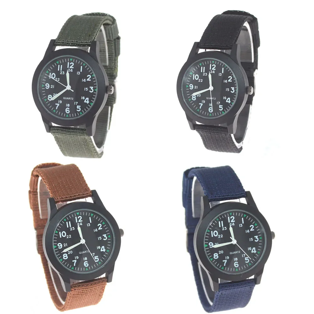 Reloj de pulsera electrónico para hombre, niño y niña, de cuarzo, de lona, a la moda, para estudiantes, novedad