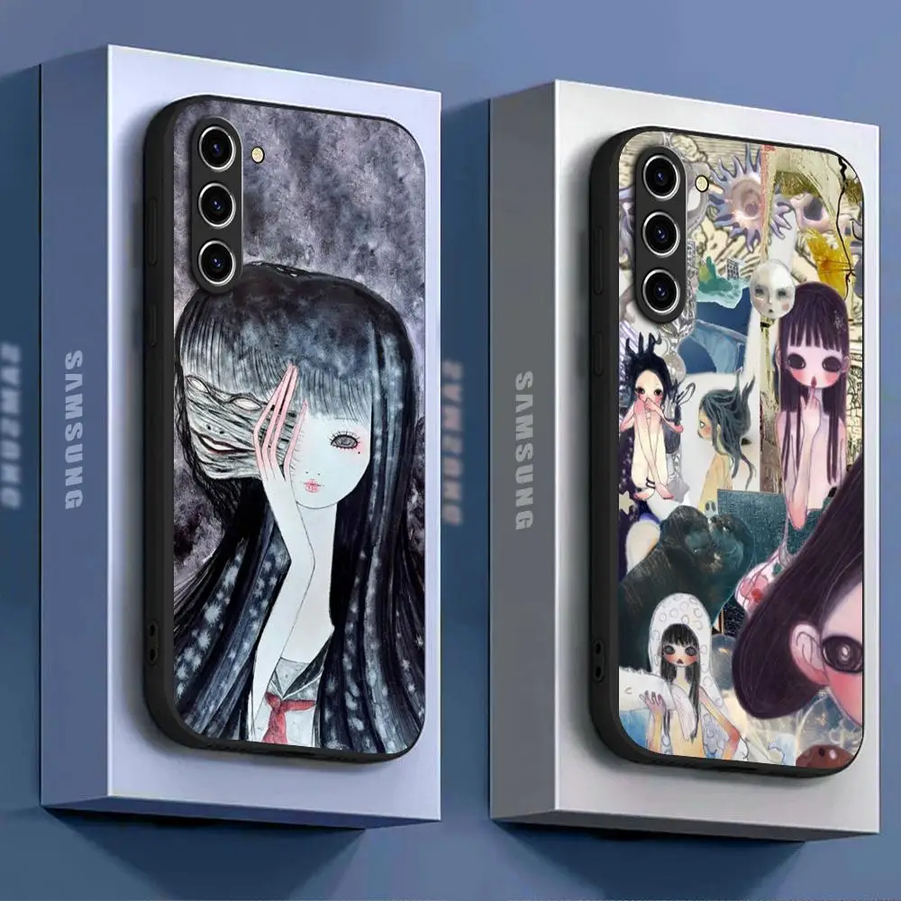 Selling Aya Takano Phone Case For Samsung Galaxy S25 S24 S23 S22 S21 S20 Plus Ultra Note20 Soft Black