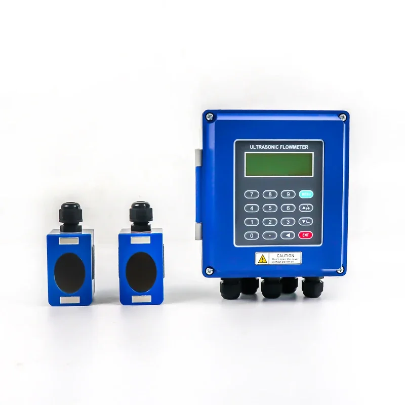 Misuratore di portata ad ultrasuoni digitale da 1 pollice 500 mm Alimentato a batteria non invasivo a parete per acqua domestica e liquami di cemento