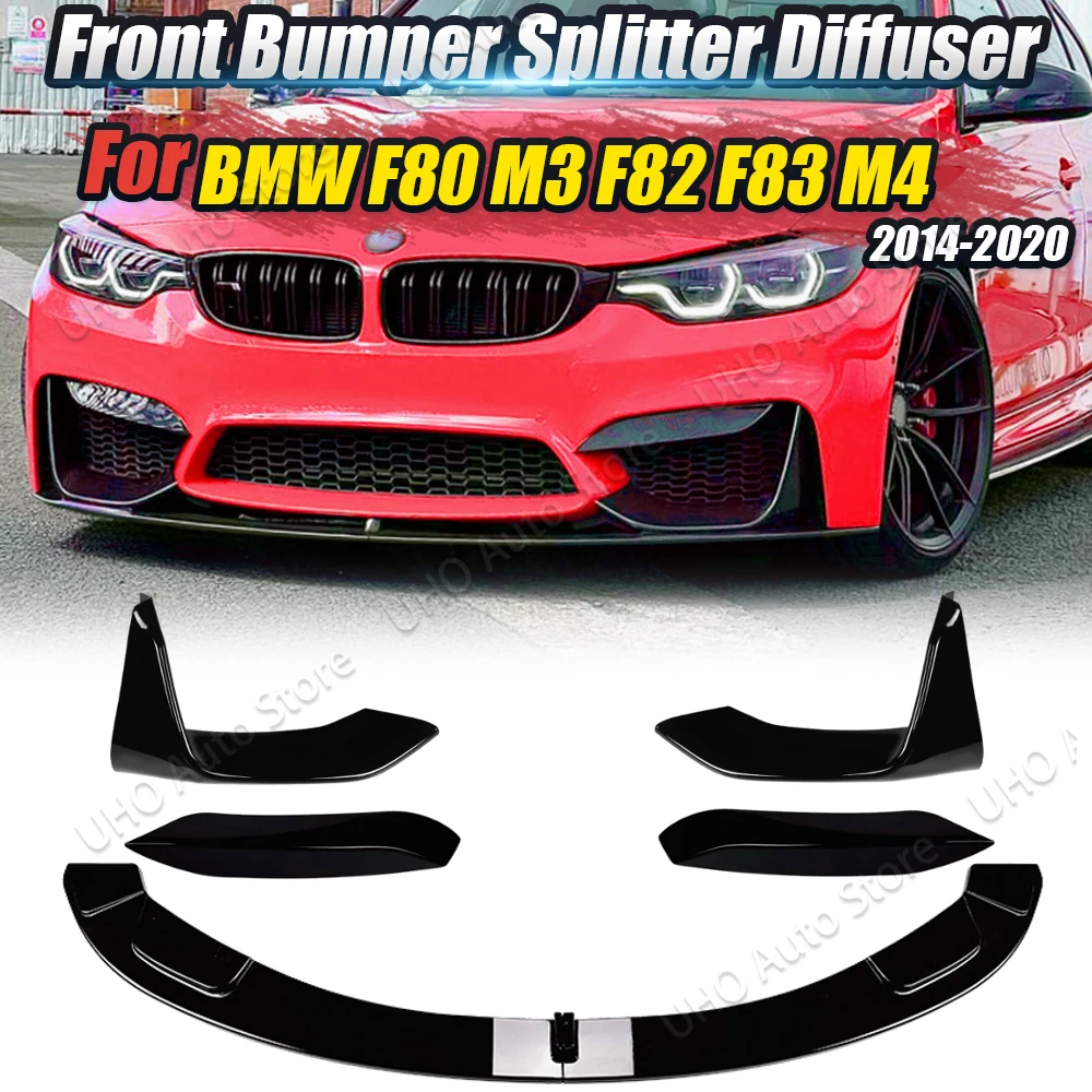 Kit de carrosserie de diffuseur de lèvre de séparateur de pare-chocs avant de voiture de Style MP, protection de becquet pour BMW série 3 série 4 M3 M4 F80 F81 F82 F83 2014 – 2020