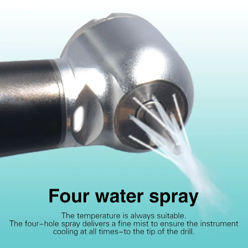 

MBM Dental High Speed Handpiece with Fiber Optic Torque Head Air Turbine Ceramic Bearing Compatible with N 2/4 Hole Connector