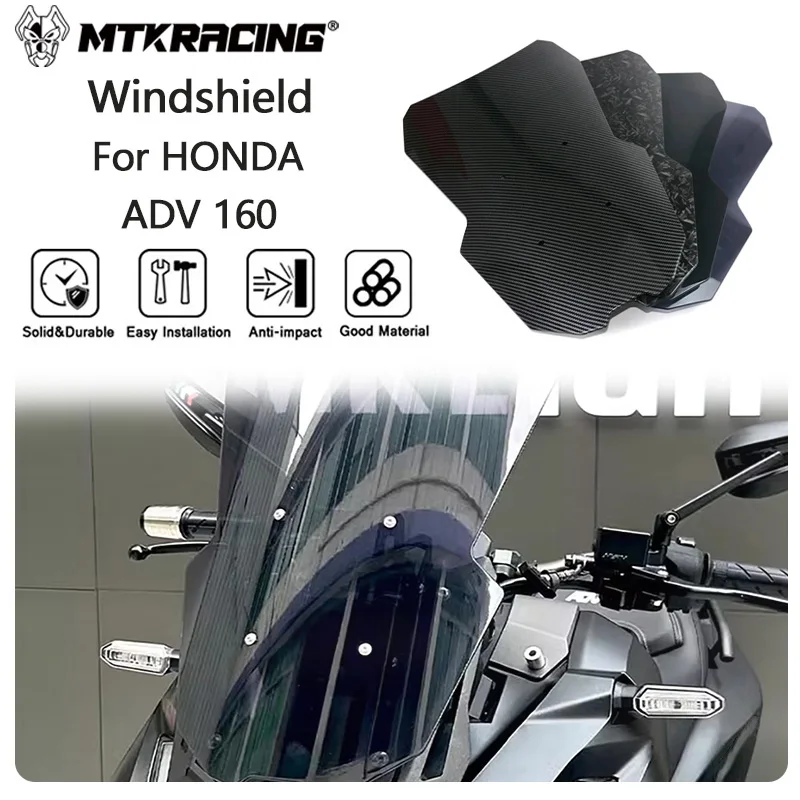 

MTKRACING windshield For HONDA ADV 160 2022-2024 Multicolour Front Screen Windshield Motorcycle Wind shield Deflector adv160