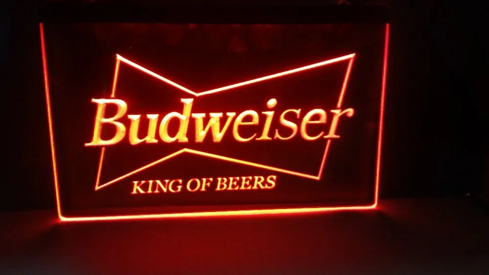 Budweiser KIGN البيرة بار حانة نادي علامات ثلاثية الأبعاد LED النيون Sig