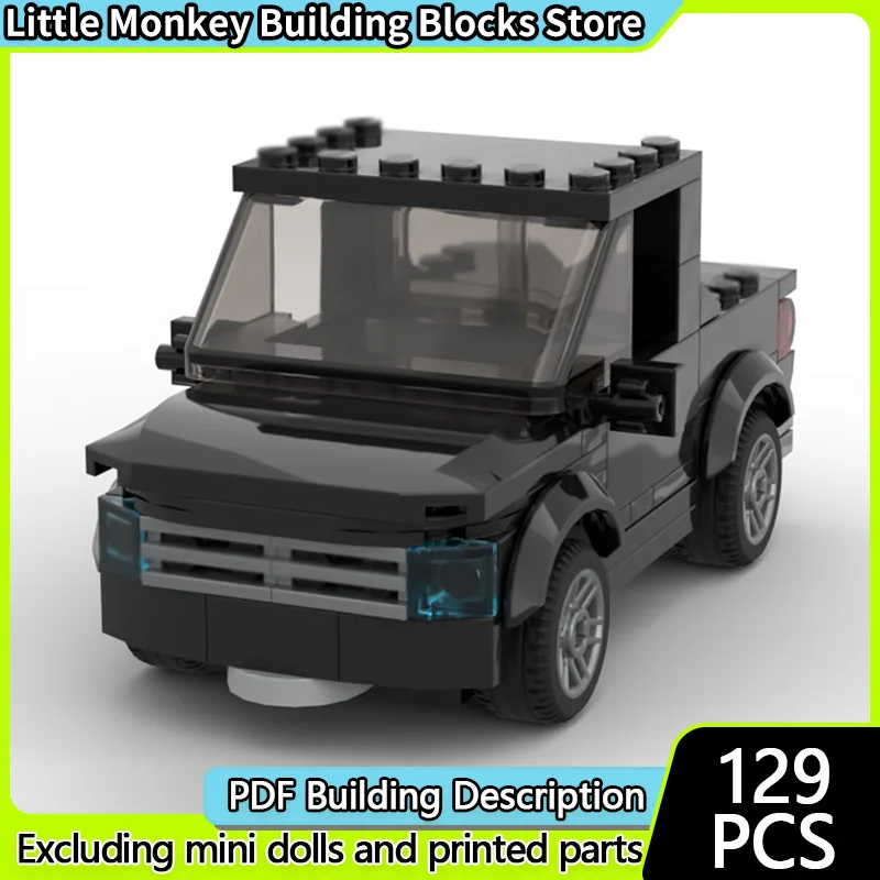 

City Car Model MOC Building Bricks Standard Cab Pickup Truck 6-Wide Modular Technology Children Holiday Gifts Assemble Toys Suit