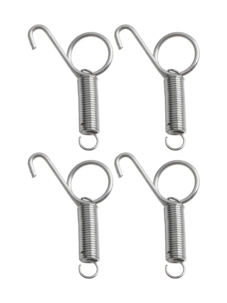 4pcs 7.5cm Rabbit Cage Door Spring Hooks, Easy To Use Cage Door Locks Pet Chicken Pigeon Cage Door Spring Hook Trough Hooks